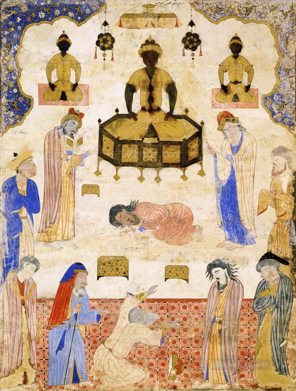 A Falnamaside Azurblaa klos religious Islam Oil Paintings